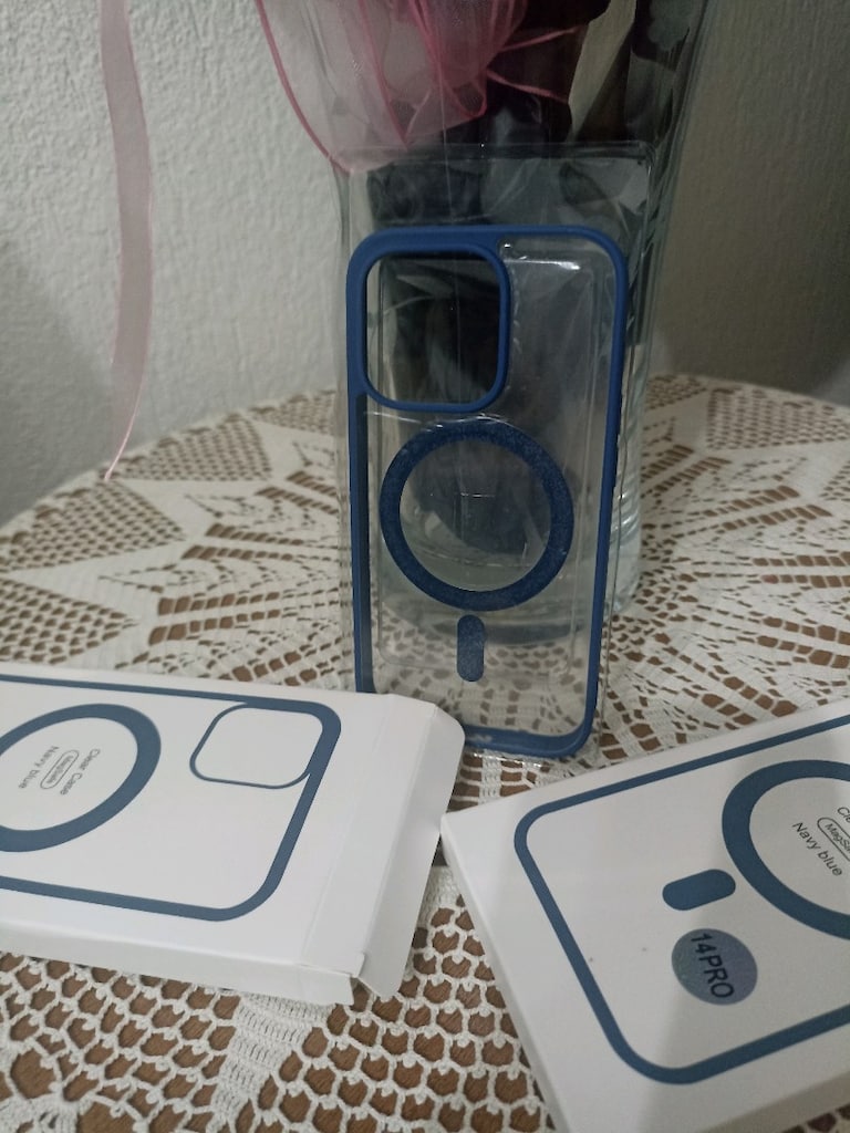 İPHONE 14PRO MAGSAFE Navy Blue Şeffaf Kılıf - 2