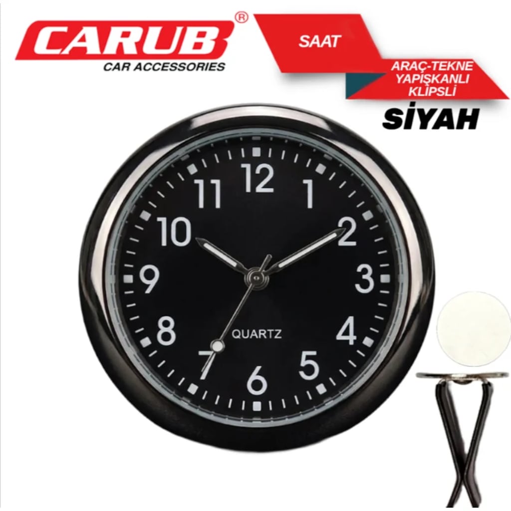 Zaman Saati Araç Tekne Yapışma+ Klips 4 CM Çap - 3