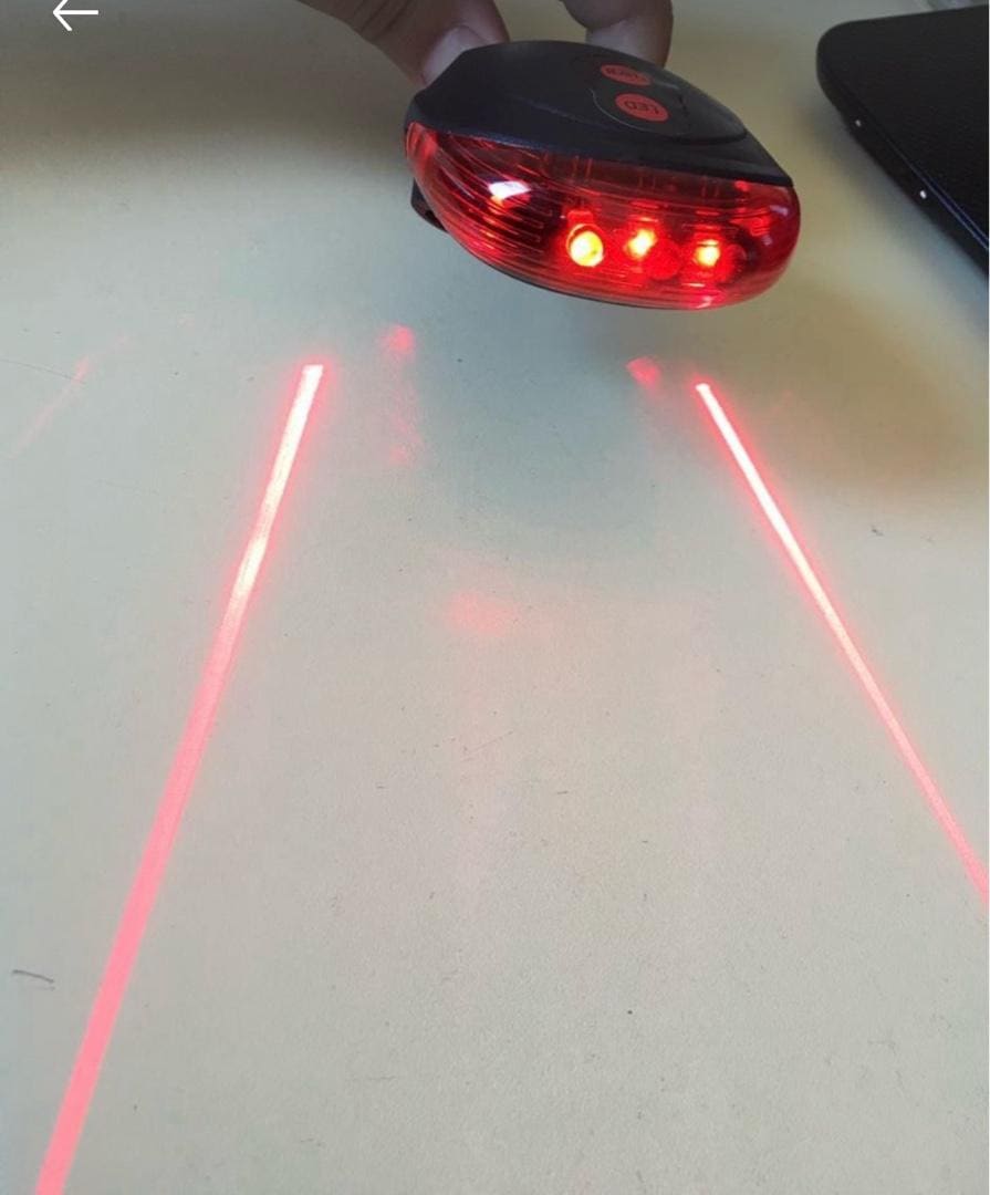 Lazer Şeritli Bisiklet Işığı Pilli - 6
