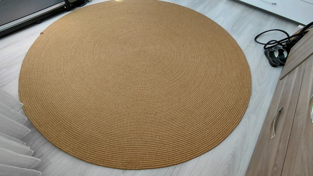 Yuvarlak Çift Taraflı Jüt Halı/Kilim 180×180 cm - 2