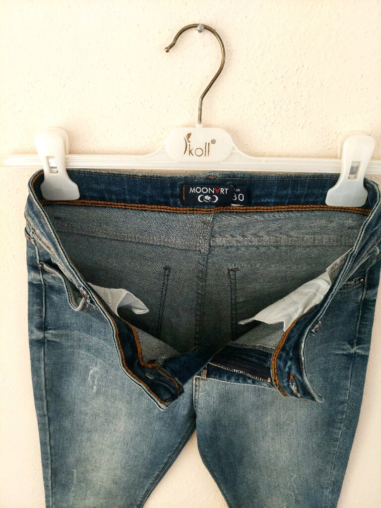 MOONART bayan Skinny Jean pantolon - 7
