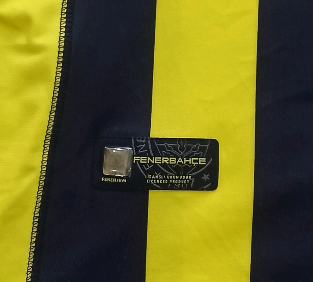 2003-2004 Sezonu Van Hooijdonk Orijinal Fenerbahçe Çubuklu Forma - 7