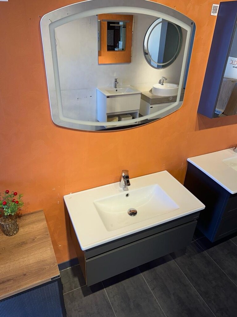 85 cm Antrasit MdfLam Banyo Mobilya Seti - 5