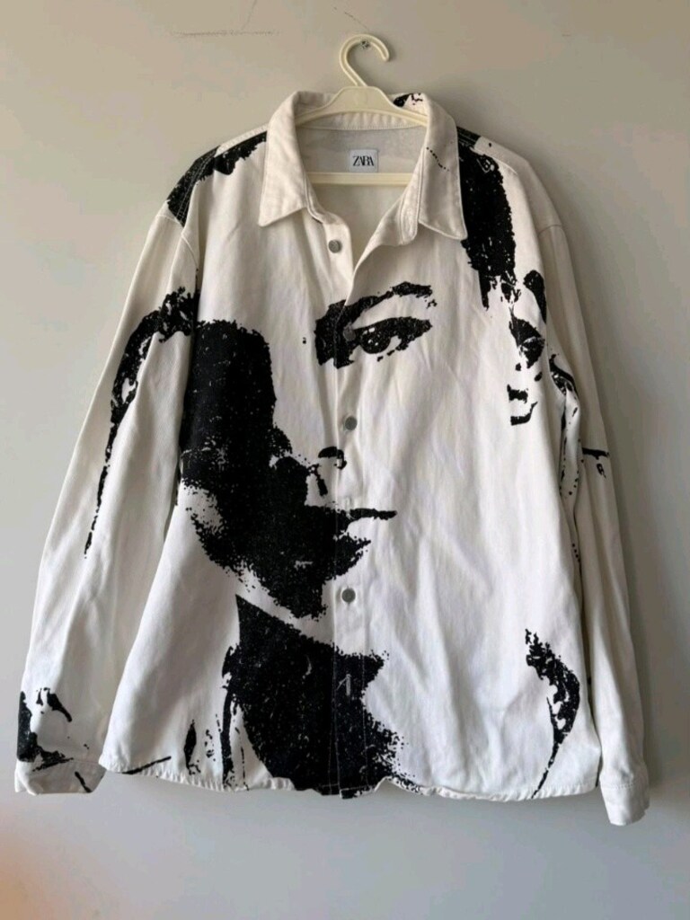 Gömlek – Zara, Siyah Beyaz Desenli, Oversize - 2