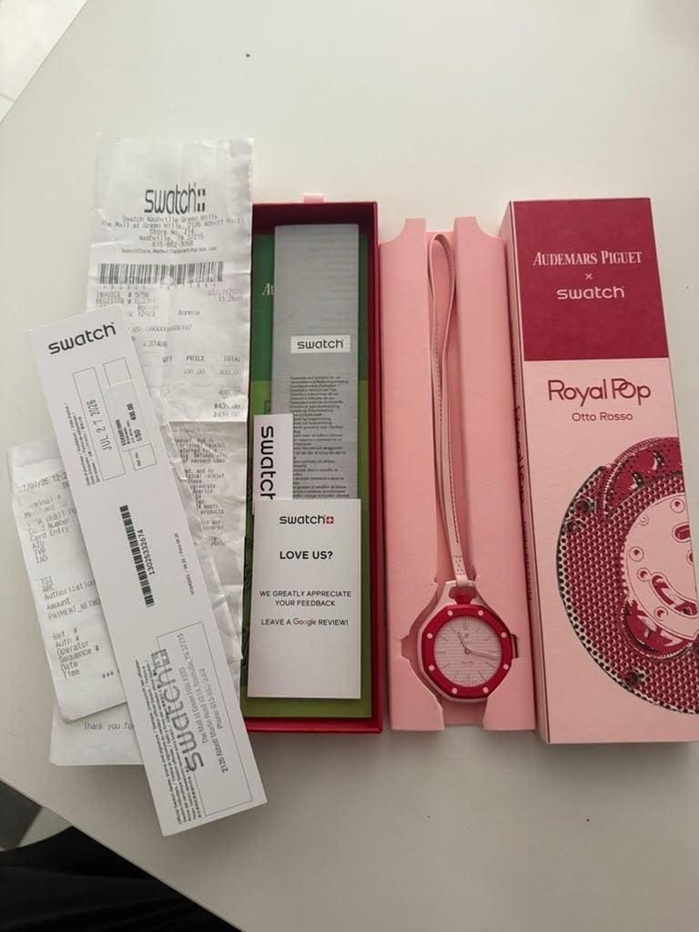 ap x swatch royal pop collab saatler - 11