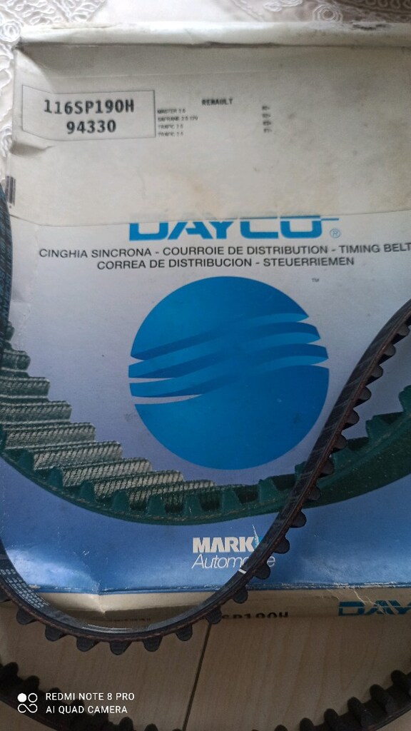 KayışTriger EksantrikDAYCO 116 SP 190 H TRİGER KAYIŞI CT749 5 - 2