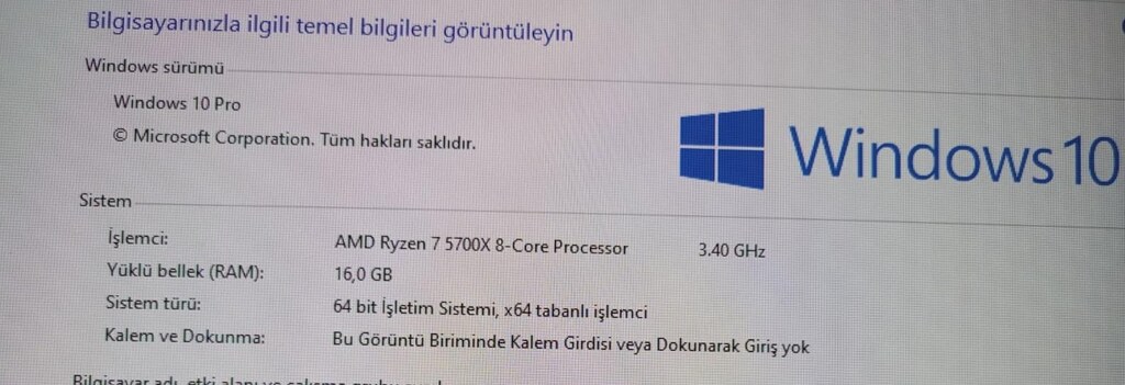 RYZEN 7 5700X + 16 GB RAM + 512 GB SSD + RX 5500 XT GAMİNG SET - 9