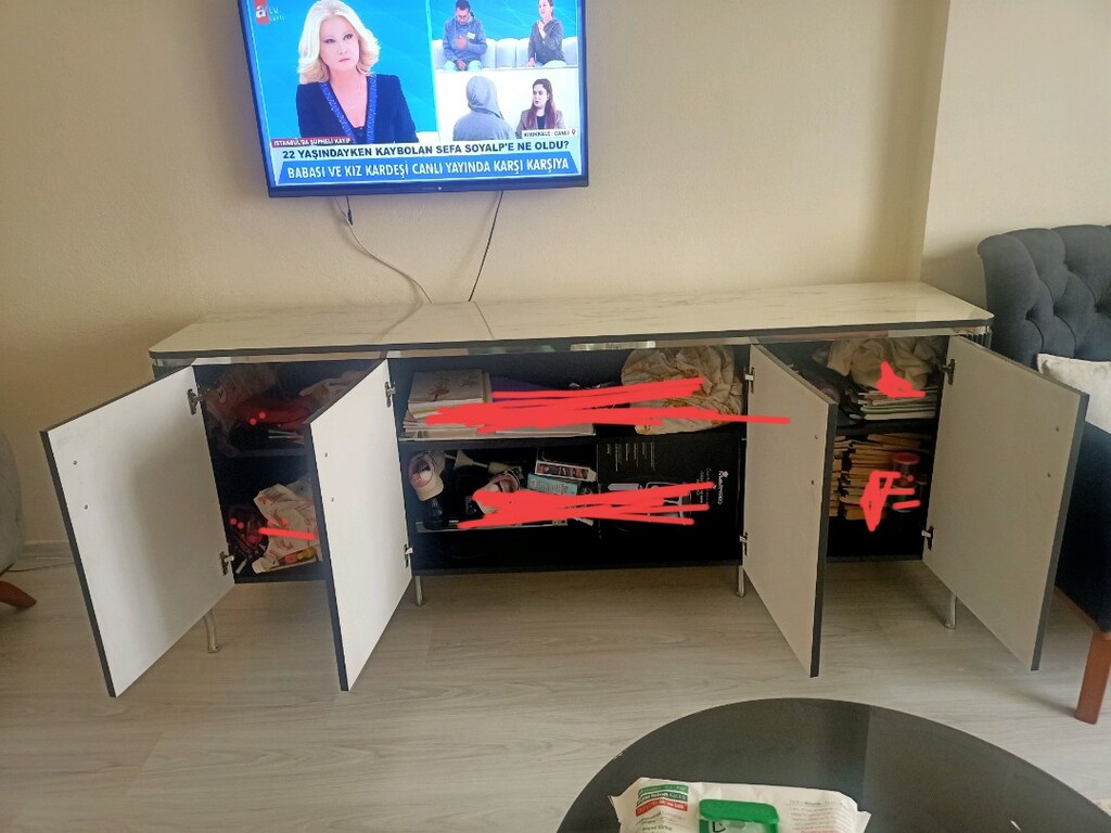 konsol ayna ve 2 adet cam orta sehba - 5