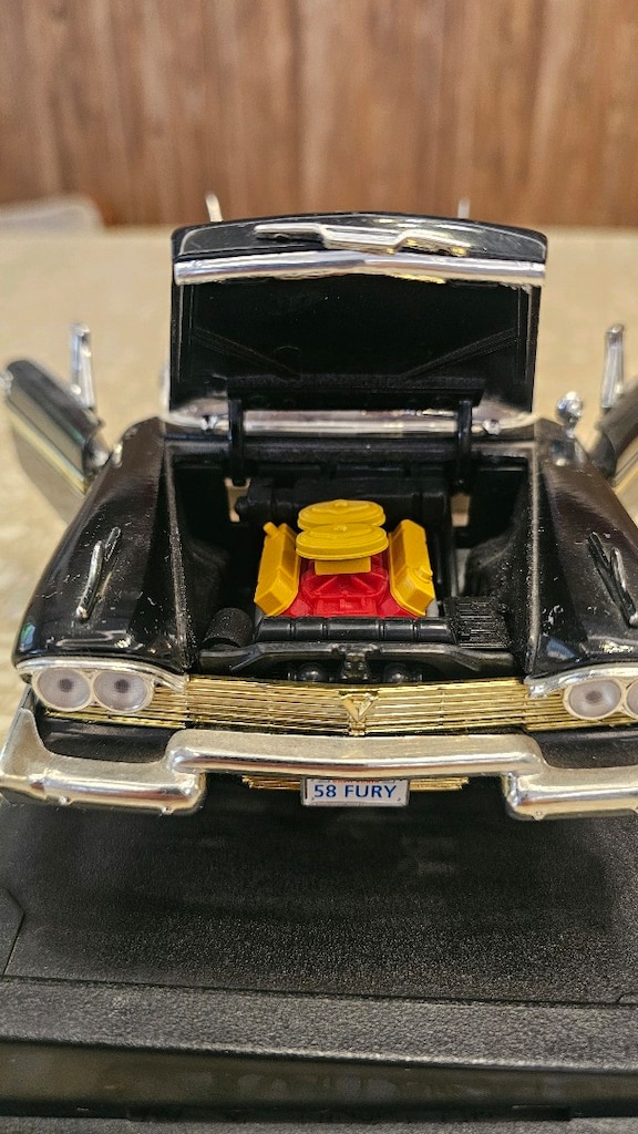 1958 Plymouth Fury Siyah Model Araba – Orijinal Vitrin Ayağıyla 1:18 - 10