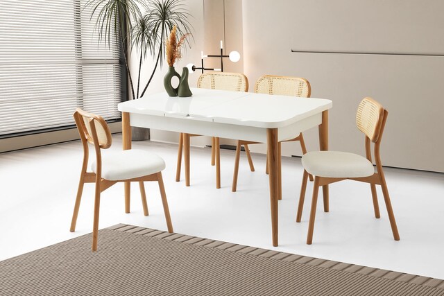 KELEBEK KÜTÜK HG MASA VE 4 ADET PARİS SANDALYE