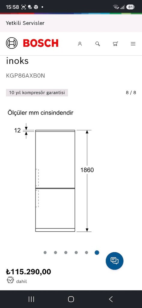 SIFIR GARANTİLİ GENİŞ BOSCH BUZDOLABI - 9