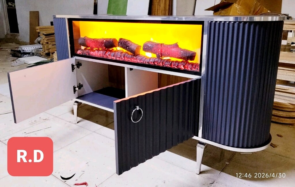 imalattan sıfır Şömineli bluetooth tv ünitesi Konsol - 2