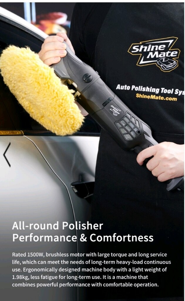 SHİNE MATE EP830 ELEKTRİKLİ Kömürsüz ROTARY POLİSAJ MAKİNESİ - 4