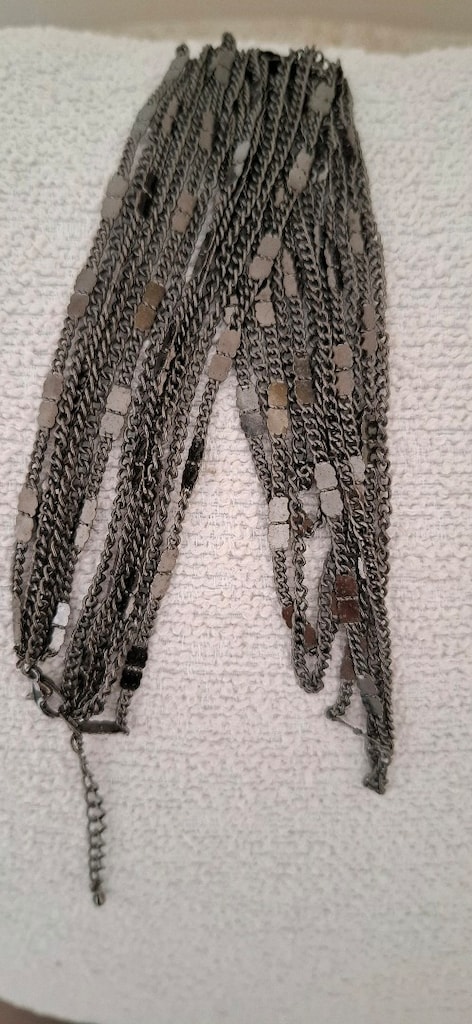 çok sırala şık metal kolye - 6