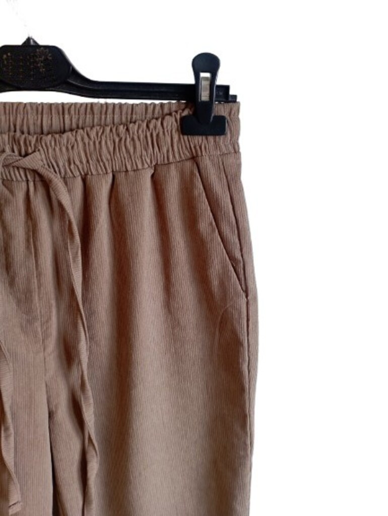 LCW Vision Kahverengi Bol Kalıp Loose Fit Fitilli Kadife Pantolon - 4