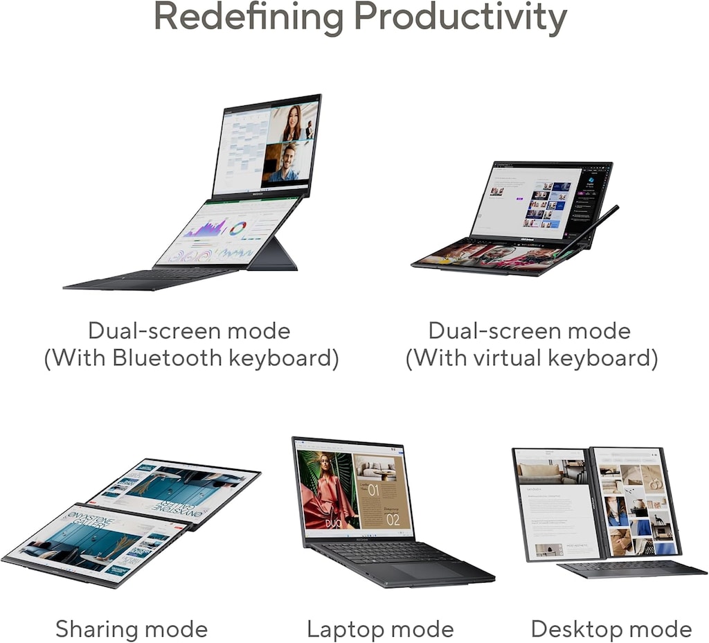 SIFIR-ASUS ZENBOOK DUO UX8406CA-PZ218W (2x14 3K OLED 2880x1800) - 3