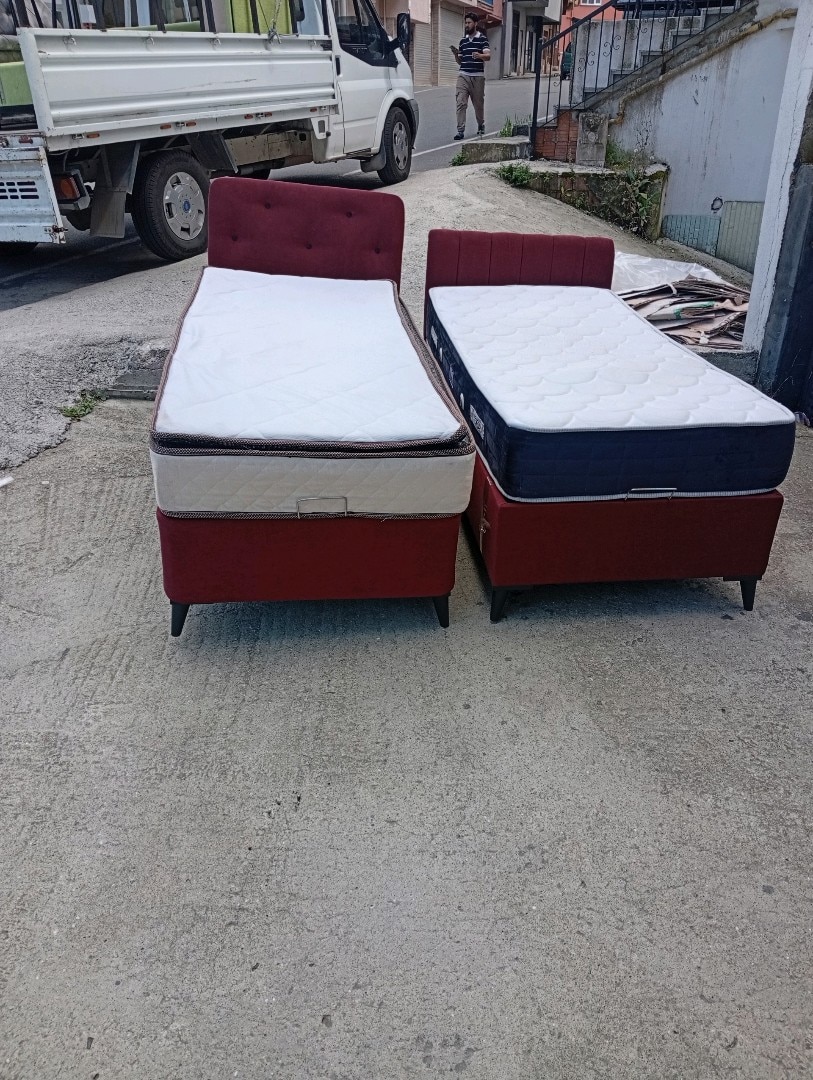 satılık 2 tane tek kişilik baza başlık vd yatak - 3