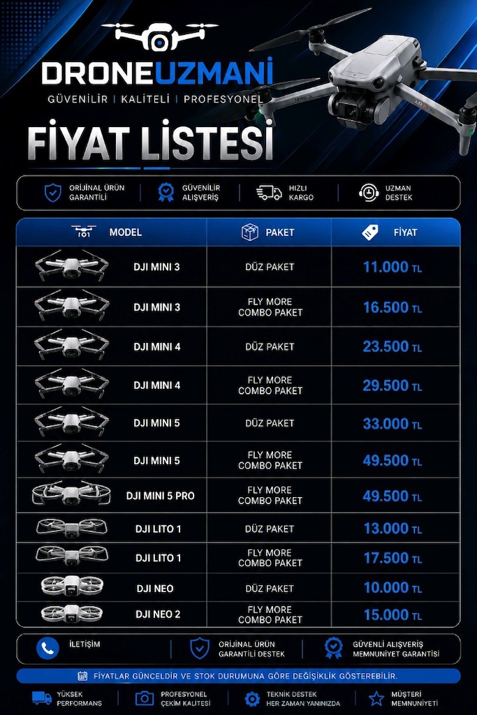 DJI SIFI KAPALI KUTU SATIŞLARIMIZ MEVCUT KAMPANYAYI KAÇIRMAYIN