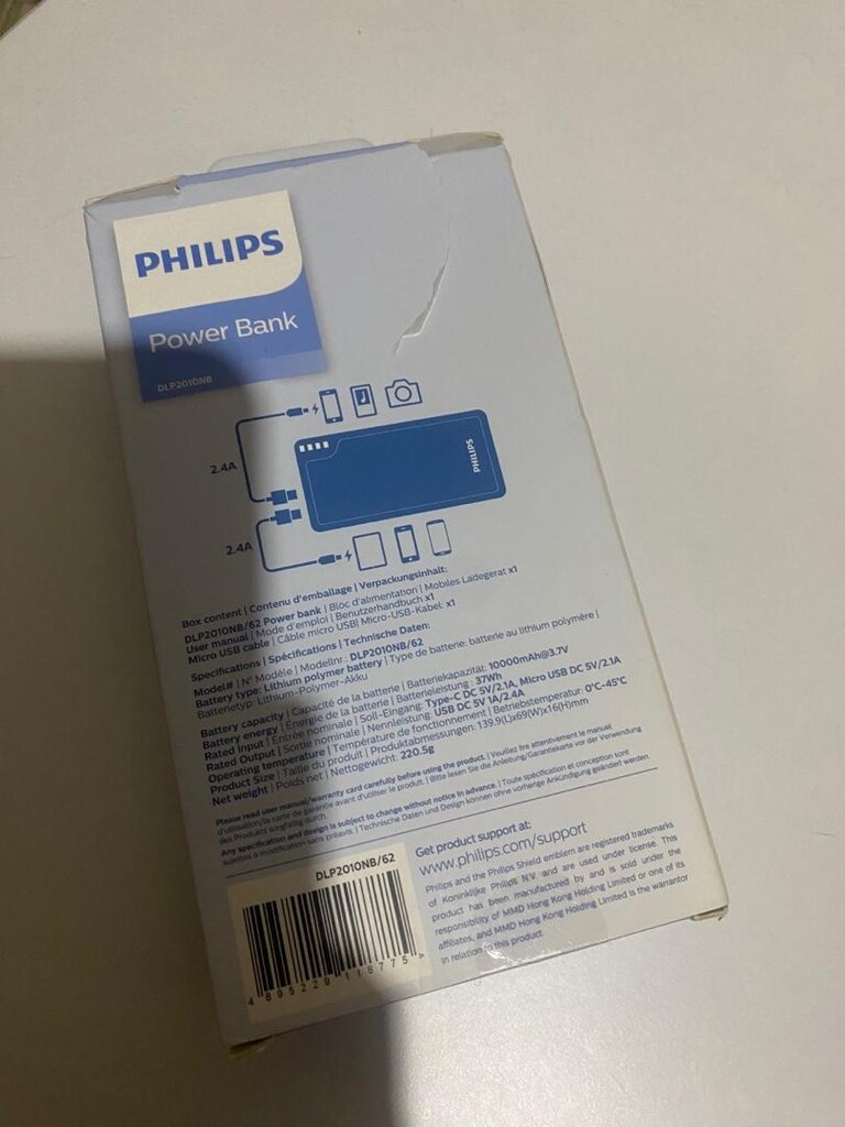 KAPALI KUTU~Philips USB power bank 10.000 mAh 2 USB șarj bağlantılı - 2