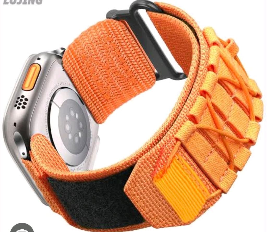 Apple Watch Ultra / Uyumlu Turuncu Alpine Loop Kordon. - 2