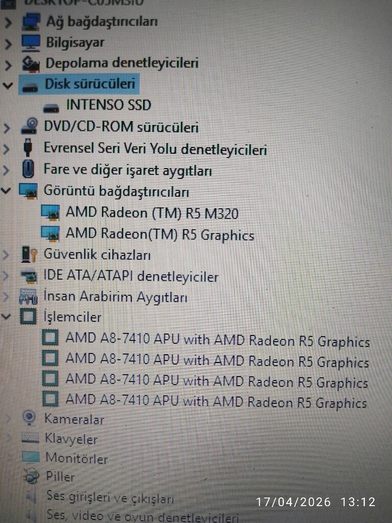 laptop (Asus AMD A8 7410 6gb ram 128 SSD 2 ekran kartlı.i5 6. nesil ) - 5