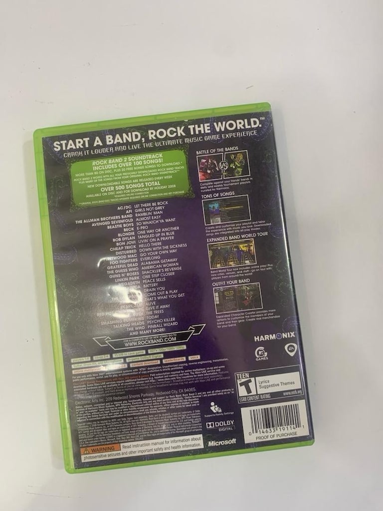 rockband 2 xbox 360 orjinal oyun cd dvd 2.el - 2
