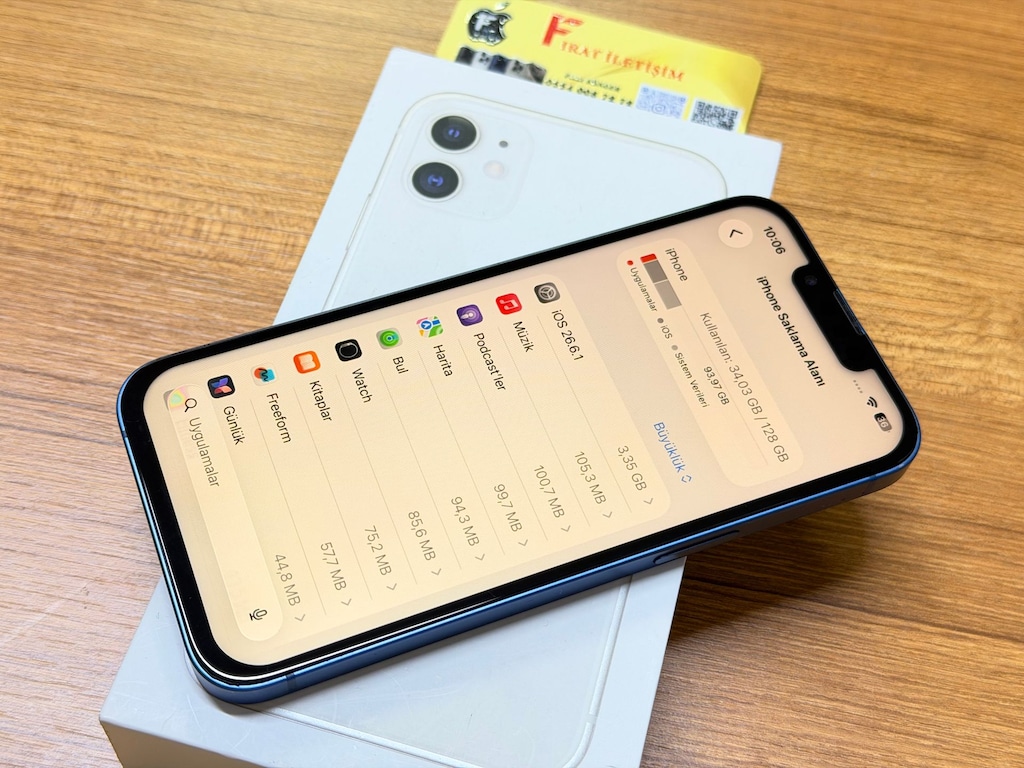 128GB APPLE İPHONE 13 MAVİ YD TEMİZ ÇİZİKSİZ EN İYİ FİYAT. - 2