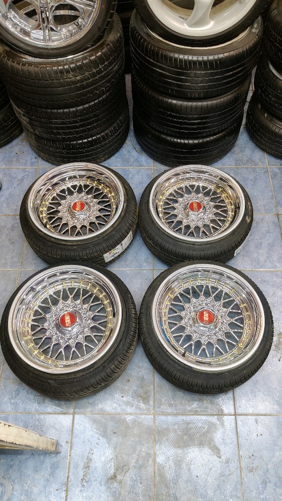16 inç sıfır krom bbs jant lastik 9/10 ofset 4*100 sıfır set rs2 - 2