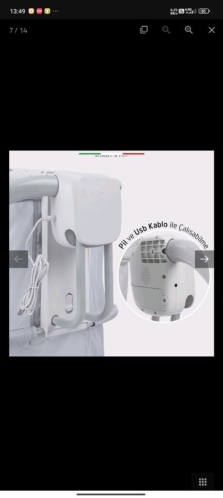 ELEKTRİKLİ OTOMATİK SALLANAN ANNE YANİ BESİK SİFİR - 8