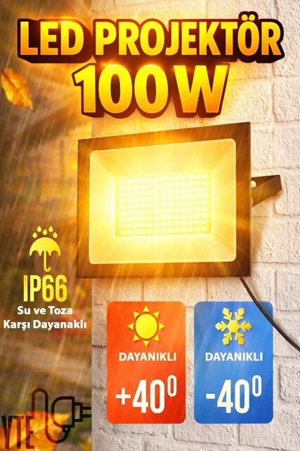 100W GÜNIŞIĞI LED PROJEKTÖR IP 66
