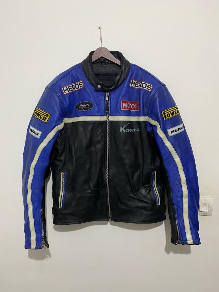 Kerozen Hakiki Deri Vintage Motosiklet Ceketi (L) - 9