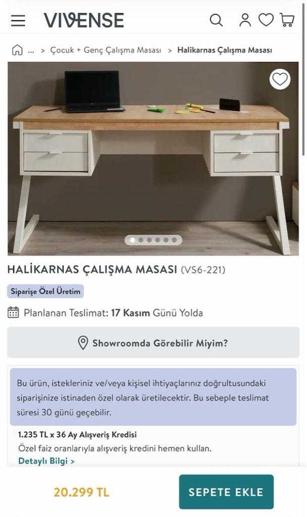 VİVENSE Halikarnas Çalışma Masası - 3
