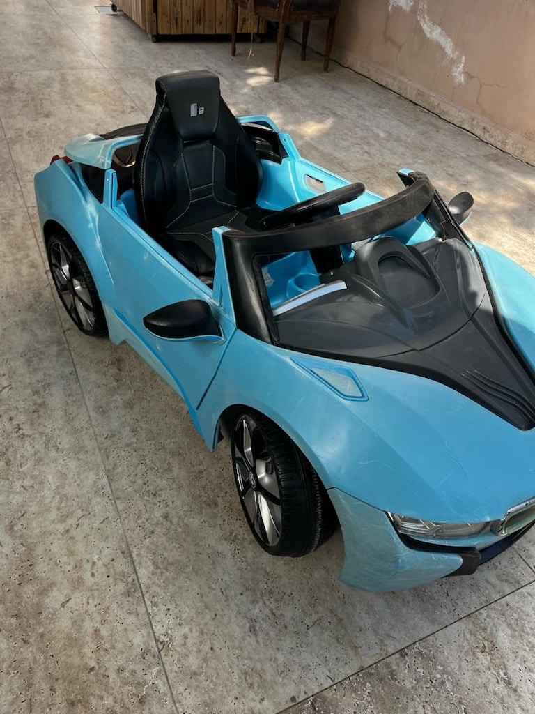 Mavi BMW Akülü Araba - 6