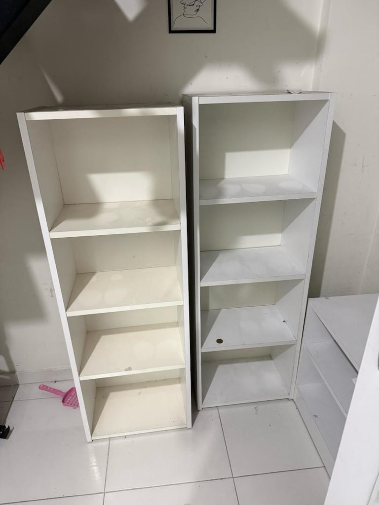 2 Adet Çok Amaçlı Kitaplık / Ayakkabılık Raf Ünitesi - Beyaz - 2