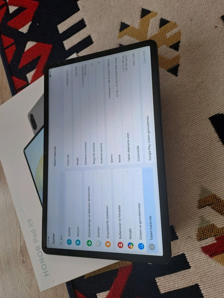 SIFIRDAN FARKSIZ YURTİÇİ 10AY GARANTİLİ 128GB 4RAM 11İNÇ HONOR PAD X9 - 6