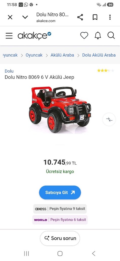 nitro akülü araba - 2