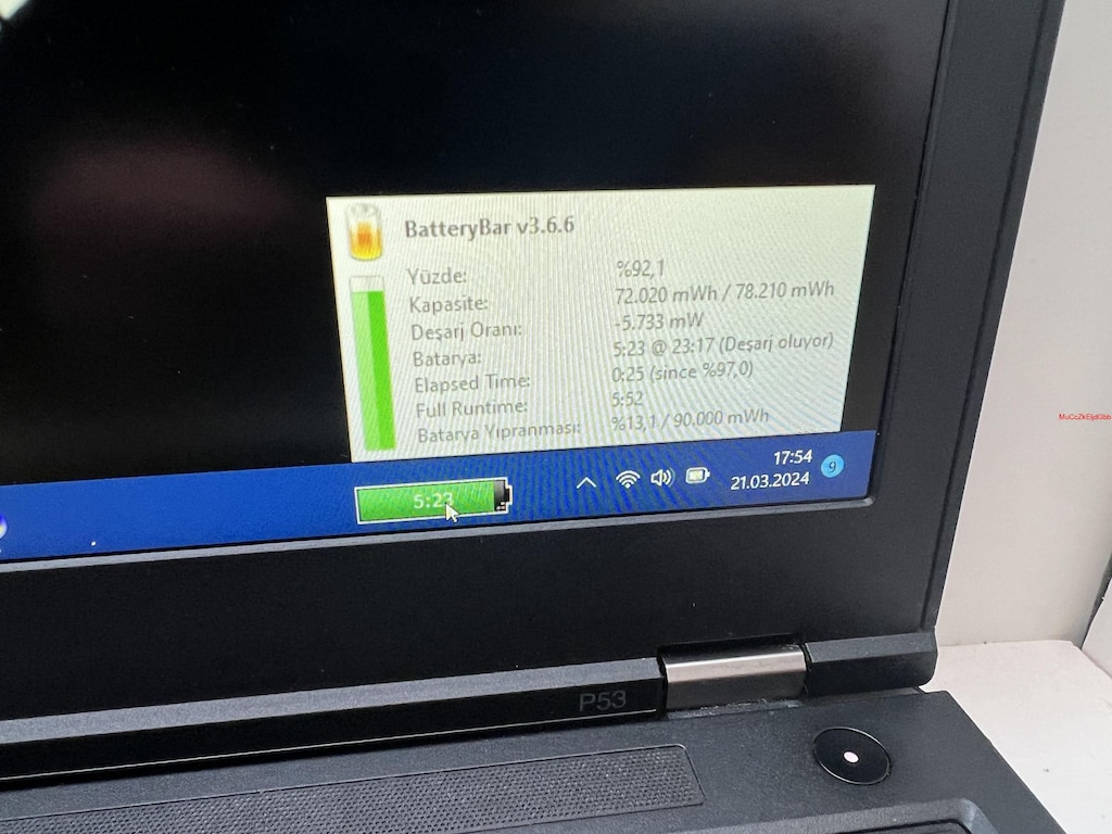 THİNKPAD P53 İ7 9. NESİL 32 GB RAM 512 M2SSD QUADRO T1000 - 4