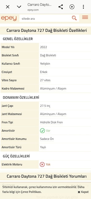 Carraro Daytona 727 / 27.5 Jant / Hidrolik Disk / Hatasız - 2