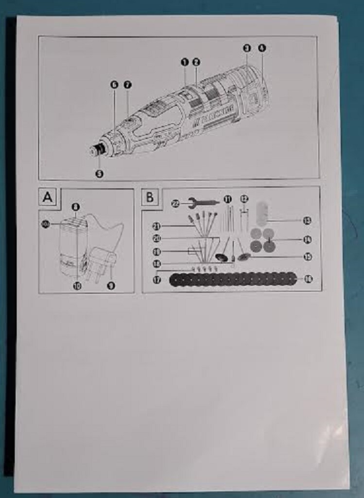 Parkside Akülü hassas matkap/taşlama makinesi 12V 1A Li-ion. 80 parça - 6