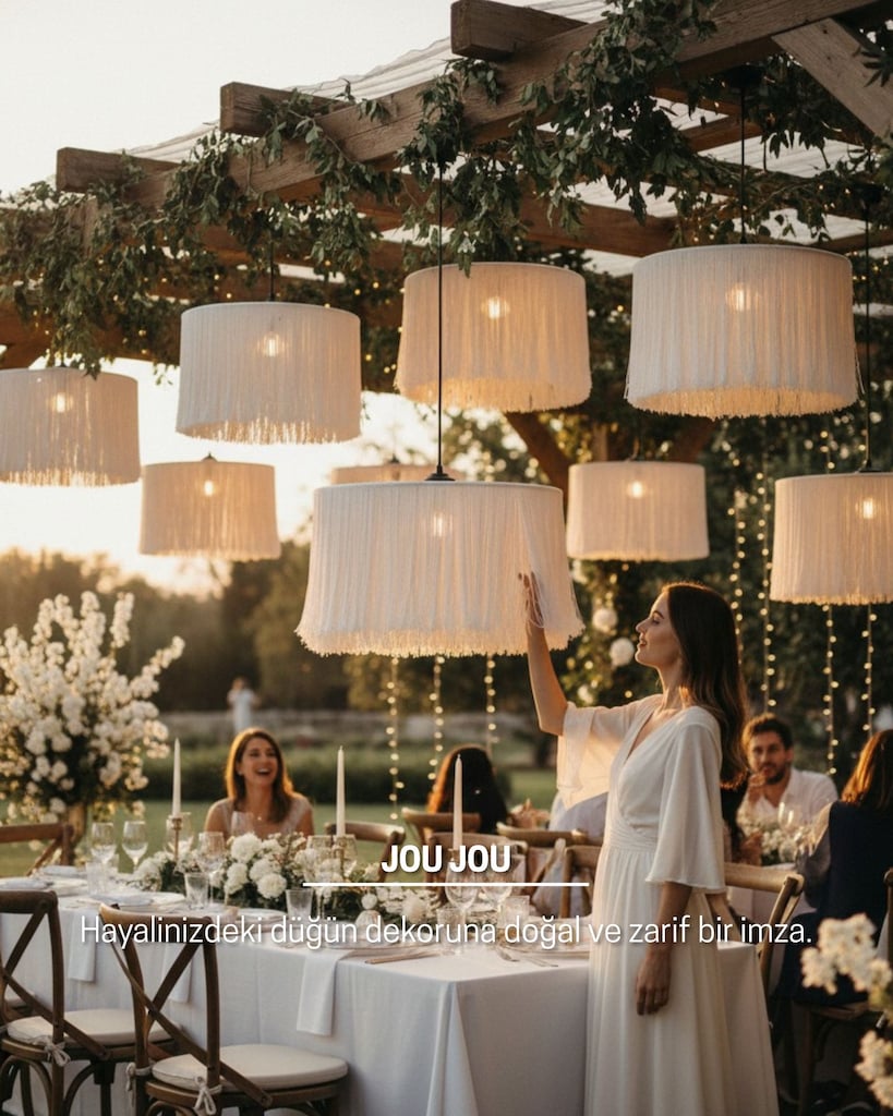 BOHO El Yapımı Saçaklı Sarkıt Avize 35 cm - 15