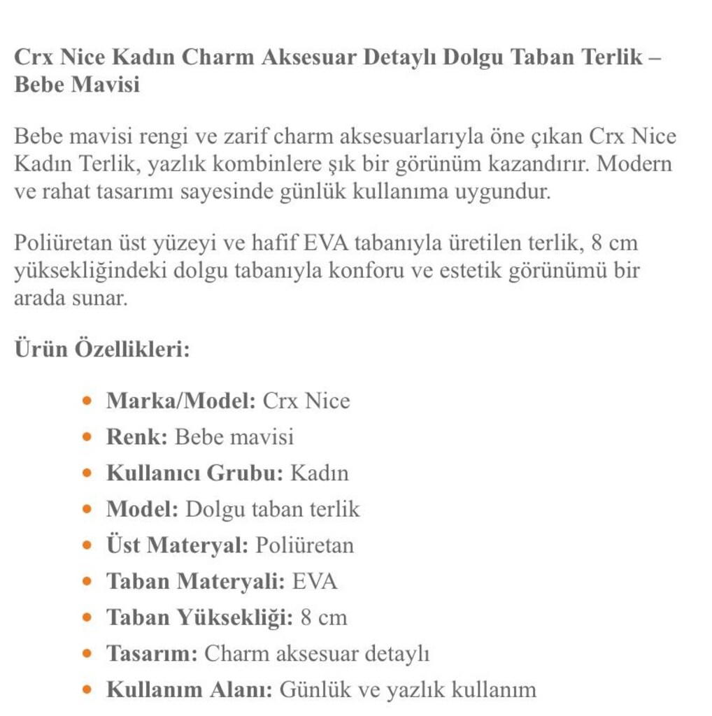 Ecrou KADIN TERLİK CharmLı. Bebe Mavisi (36 numara) - 4