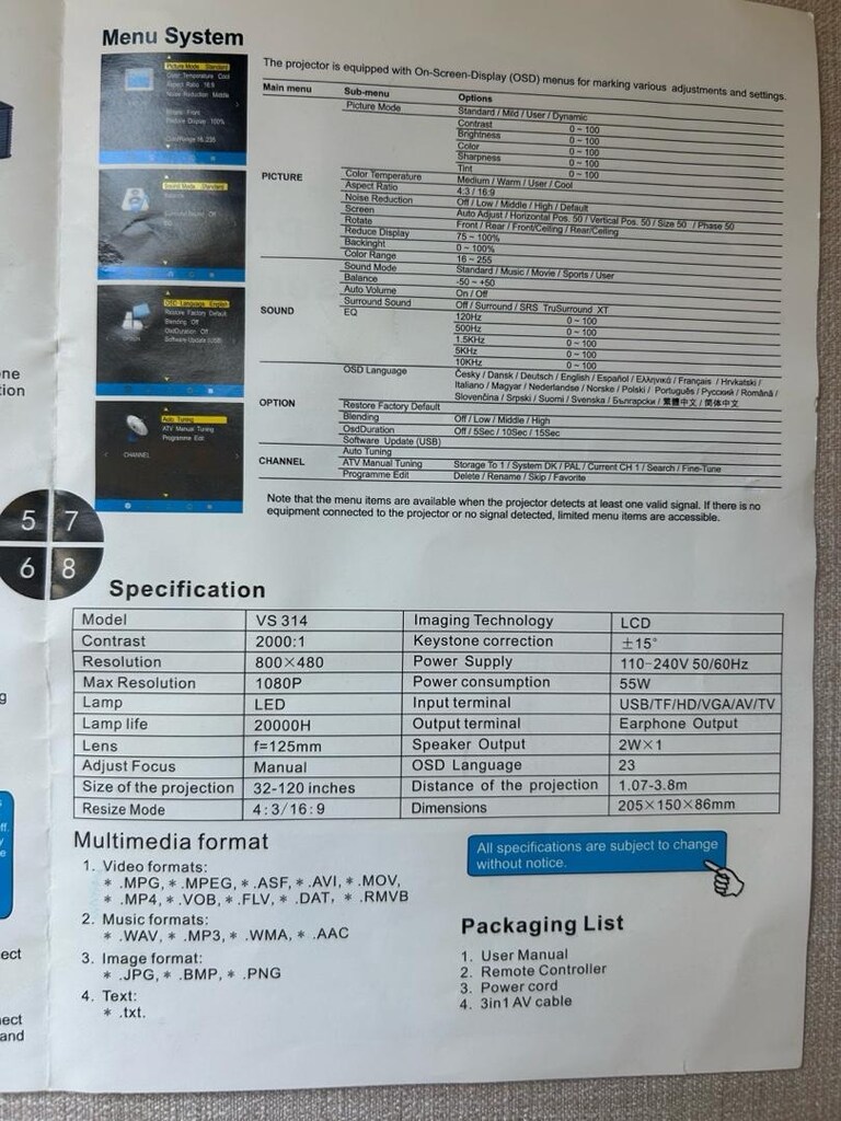 HOME LED mini hd projector android projeksiyon cihazı yeni gibi kutulu - 14
