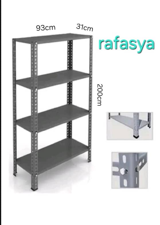 METAL CİVATALI RAF-ÇELİK RAF-YEDEK PARÇA RAFI