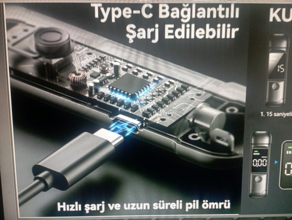 TAŞINABİLİR ALKOLMETRE ALKOL TEST CİHAZI - 3