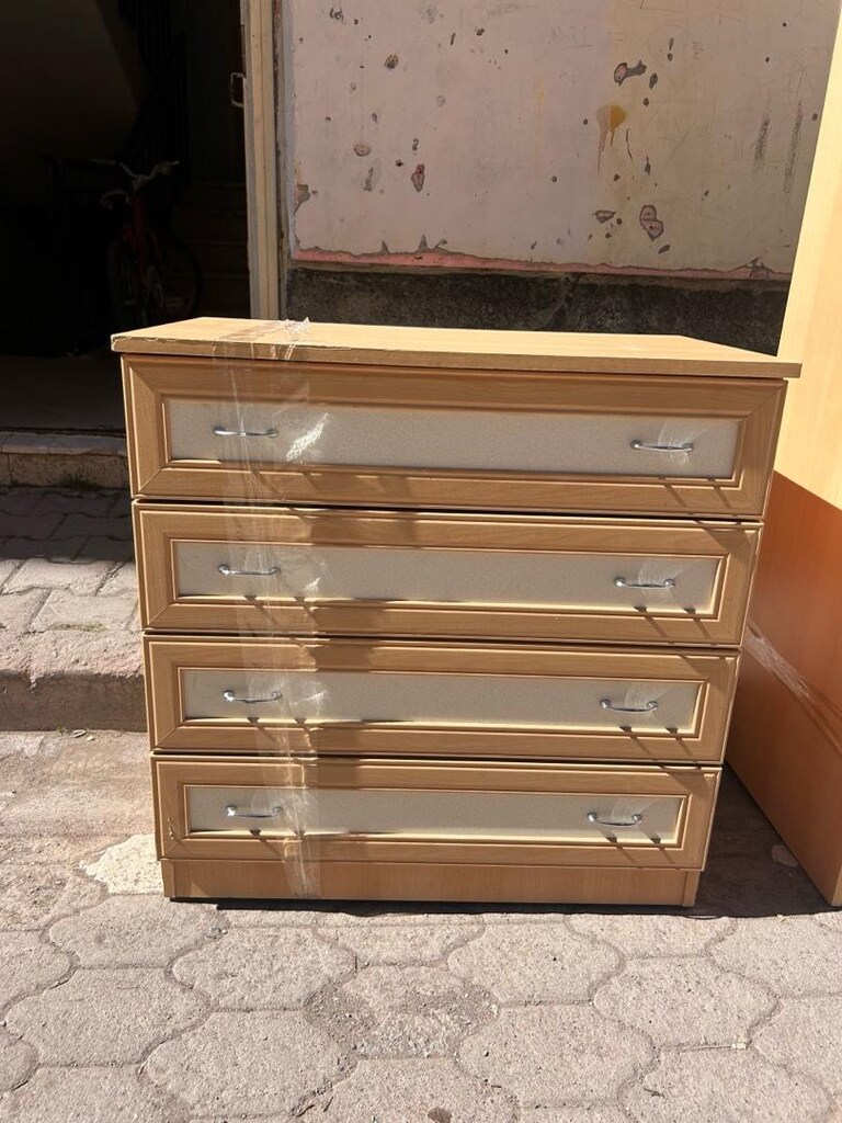 2’Kapaklı Elbise Dolabı Şifonyer 4’Çekmeceli - 5