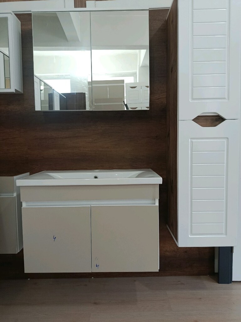 KAŞMIR RENKLI 65&80LIK DUVARA ASMALI MDF BANYO DOLABI &BOY DOLABI - 14