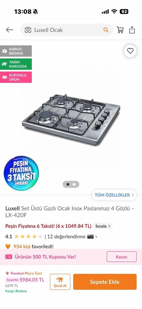 luxell dogal gaz ocak - 5