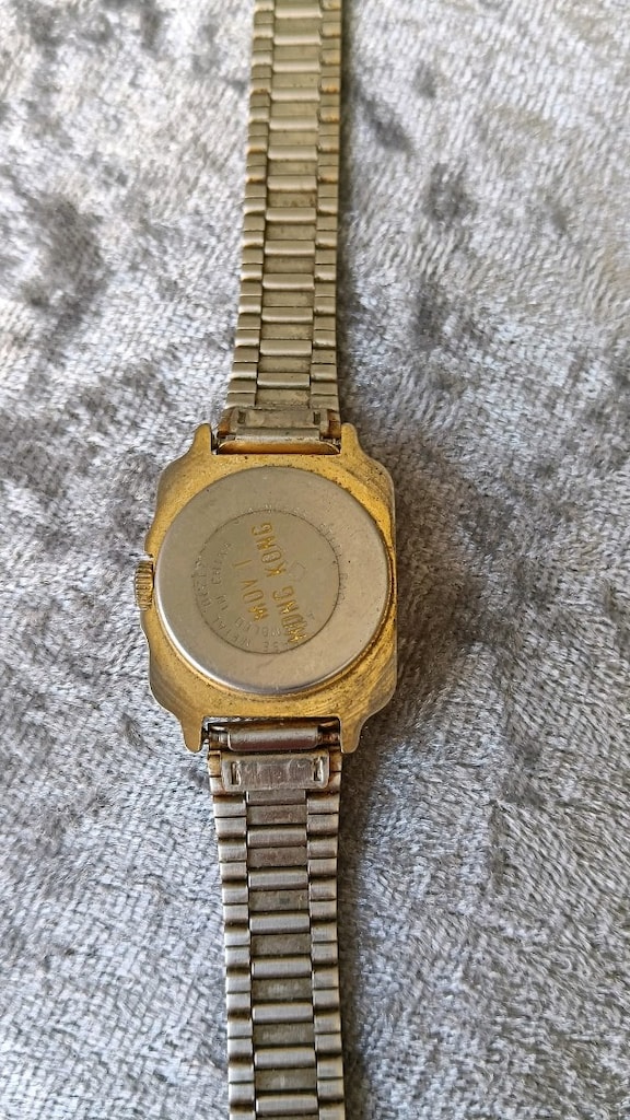 Vintage altın renginde bayan kol saati - 6