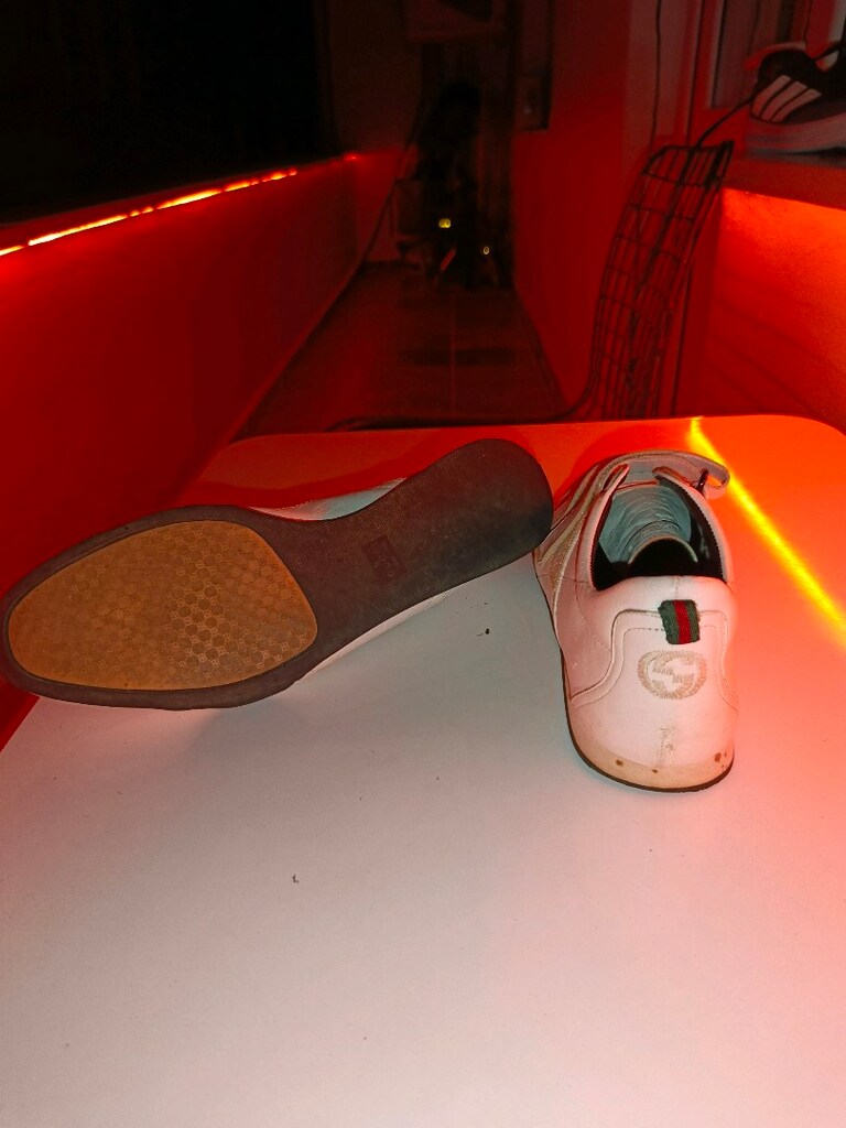Gucci Vintage Beyaz Deri Cırt Cırtlı Spor Ayakkabı - 41 Numara ( - 3