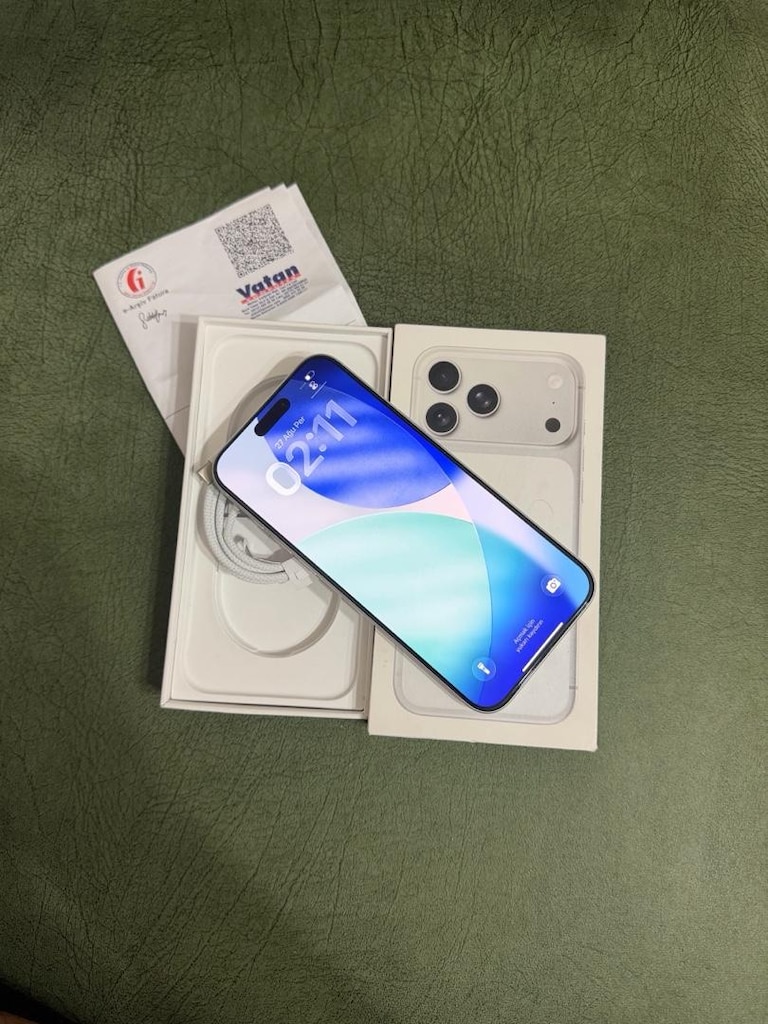 iphone 17pro max (17 ay garantili pil 100) - 3